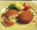 Fishburger with vegetables - breaded and prefried 