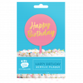 Creative Kitchen Happy Birthday Acrylic Plaque Round Pink