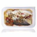 Seabream fillets with potato slices and mediterranean sauce - skinpack