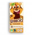 Krokola 56% cocoa Crunchy Dark chocolate bar - ORGANIC - 100g