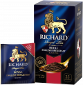 RICHARD Royal English Вreakfast, classic black tea in sachets, 25 x 2 g
