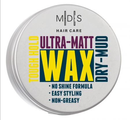 M|D|S HAIR CARE STYLING - dry-mud ULTRA-MATT WAX, non-greasy no